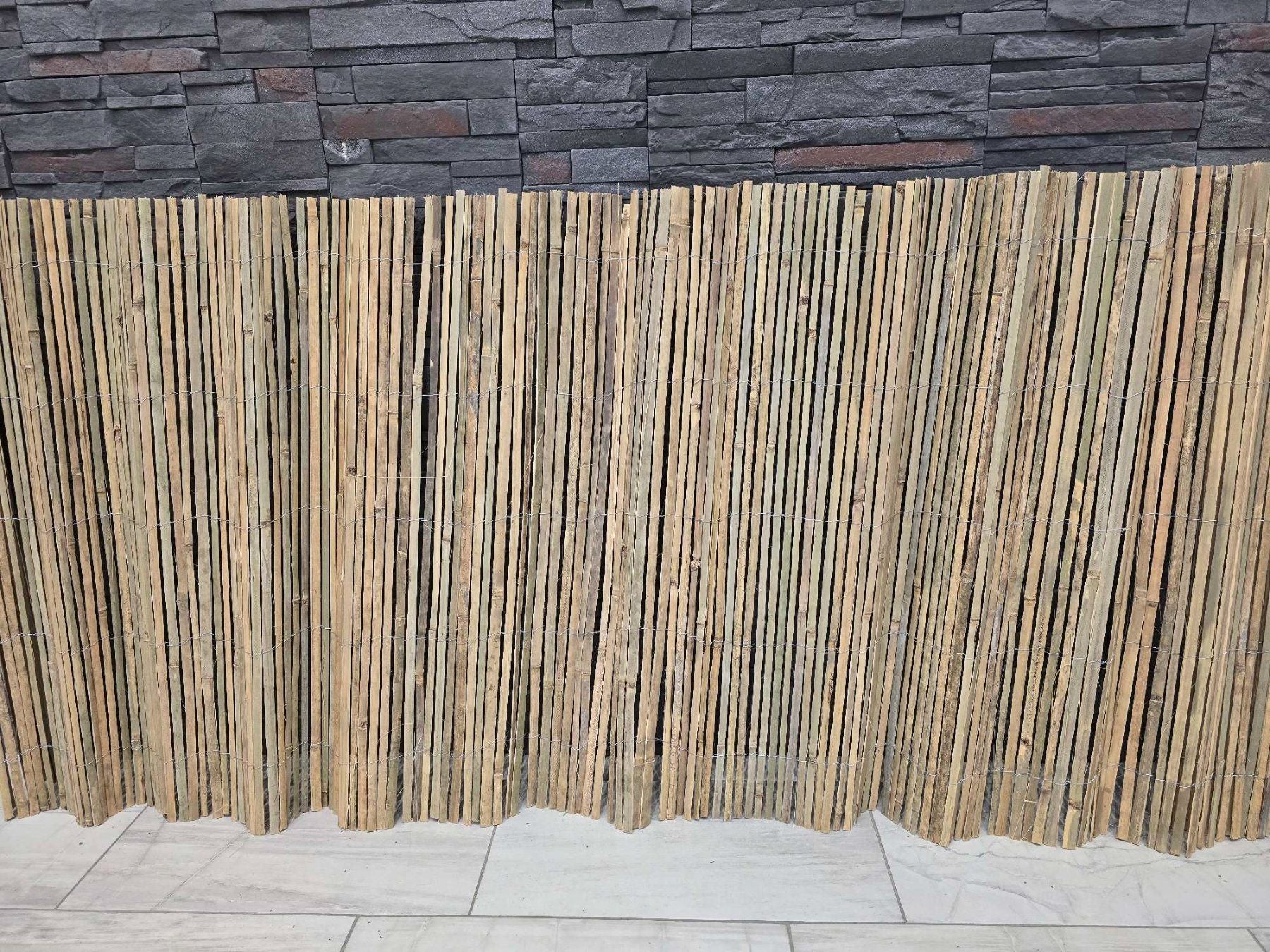 4 x 1 m Sichtschutz Bambus Sichtschutzmatte Bambusmatte Zaun