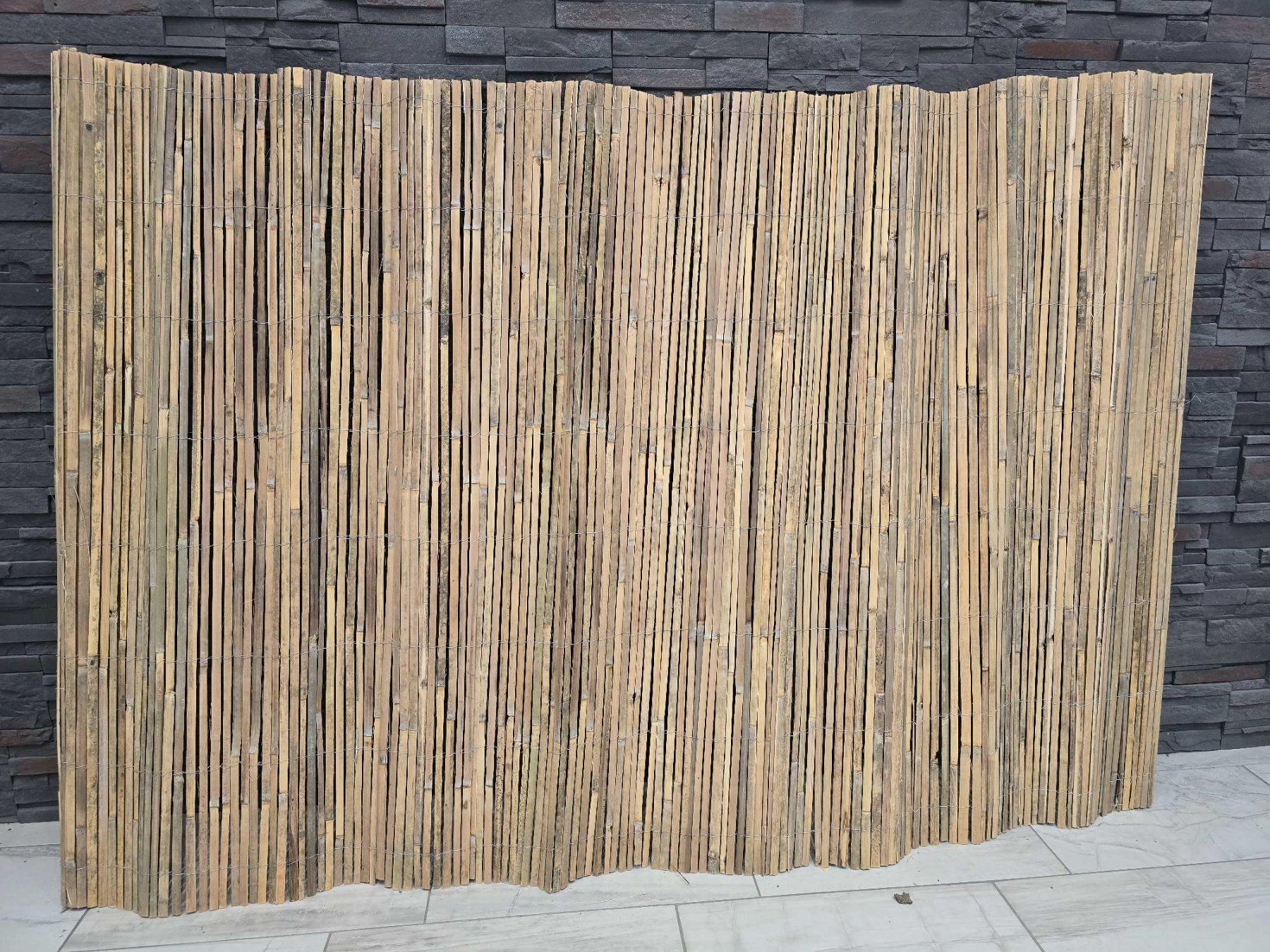 4x2 m Sichtschutz Bambus Sichtschutzmatte Bambusmatte Zaun