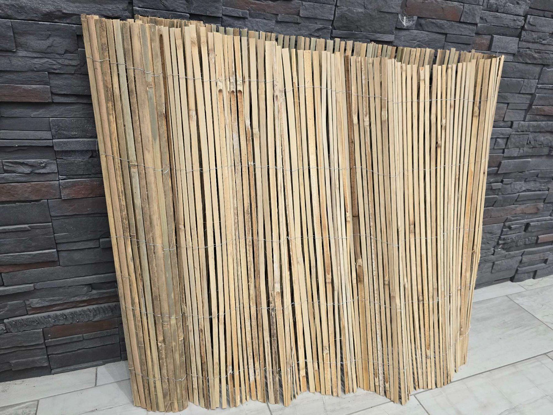 4 x 1 m Sichtschutz Bambus Sichtschutzmatte Bambusmatte Zaun