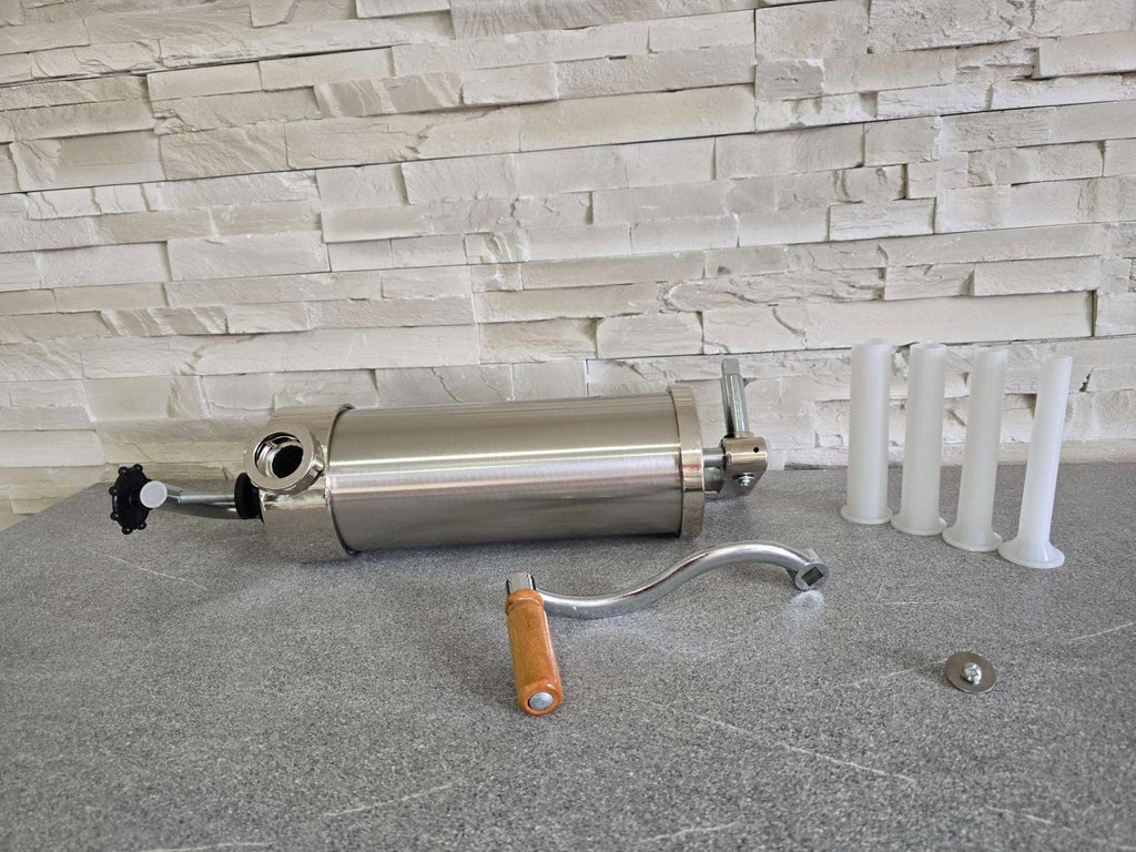 Wurstfüllmaschine 3,5 L – Edelstahl – inkl. 4 Fülldüsen – Restposten