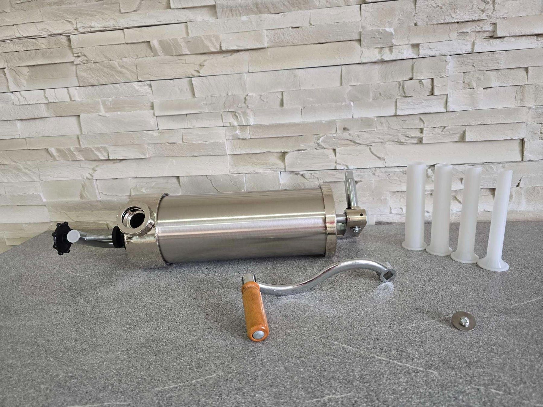 Wurstfüllmaschine 3,5 L – Edelstahl – inkl. 4 Fülldüsen – Restposten